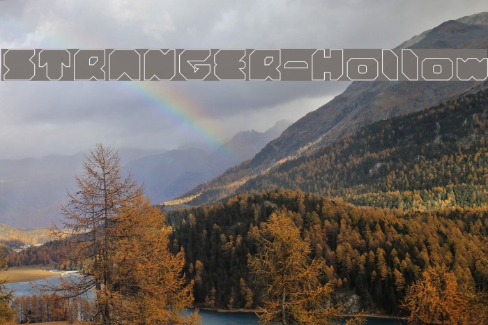 STRANGER-Hollow Font examples