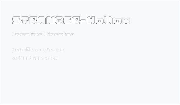 STRANGER-Hollow Business Card