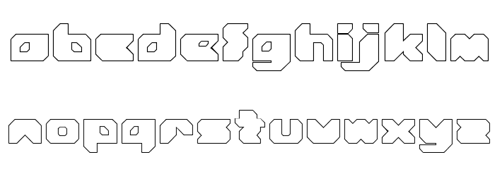 STRANGER-Hollow Font LOWERCASE