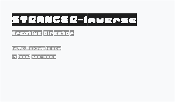 STRANGER-Inverse Business Card