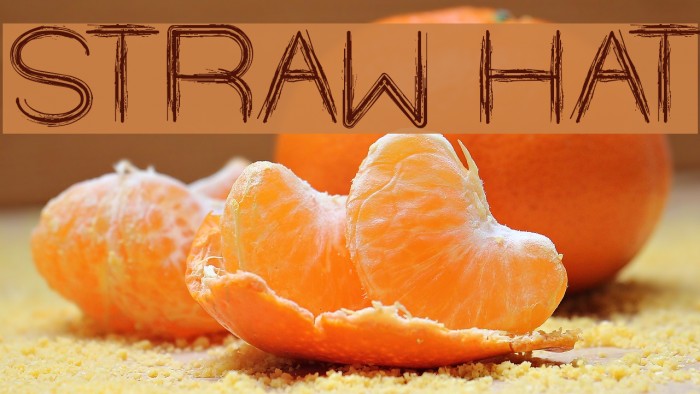 STRAW HAT Font examples