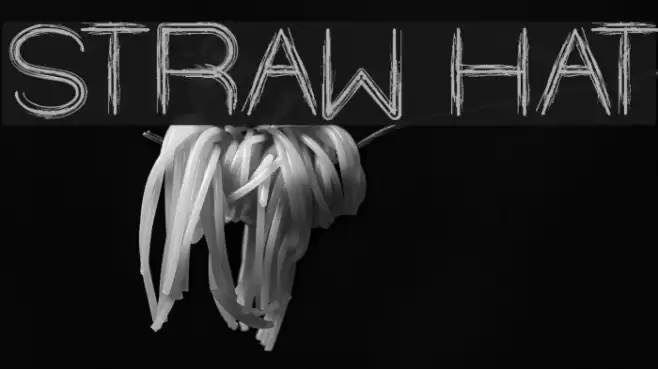 STRAW HAT Font examples