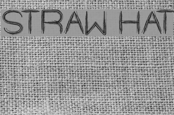 STRAW HAT Font examples