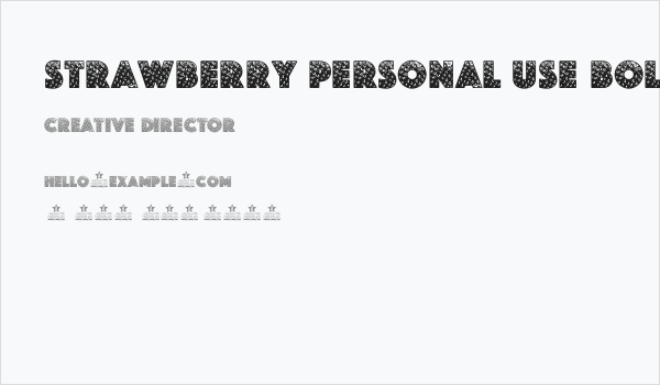 STRAWBERRY PERSONAL USE Bold Business Card