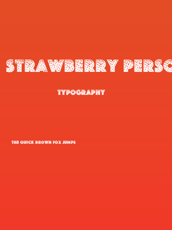 STRAWBERRY PERSONAL USE Bold Poster