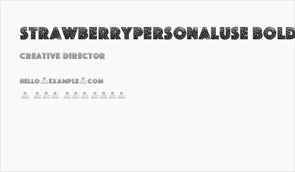 STRAWBERRYPERSONALUSE-Bold Business Card