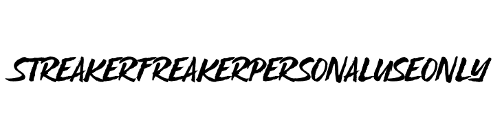 STREAKERFREAKERPERSONALUSEONLY  नि: शुल्क फ़ॉन्ट्स डाउनलोड