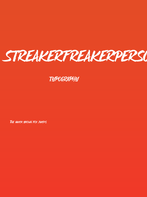 STREAKERFREAKERPERSONALUSEONLY Poster