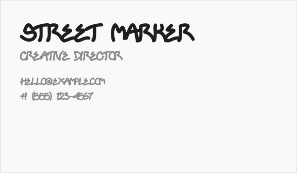 STREET MARKER Business Card