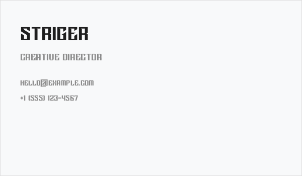 STRIGER Business Card