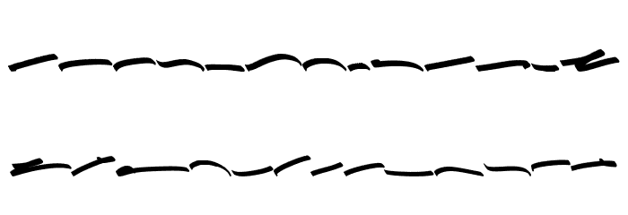 STRIKEOUT SWASH Font LOWERCASE
