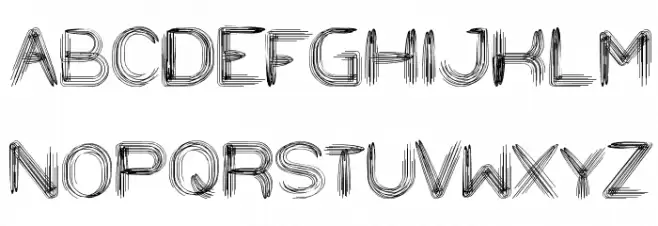 STRING AND WIRE フォント 大文字