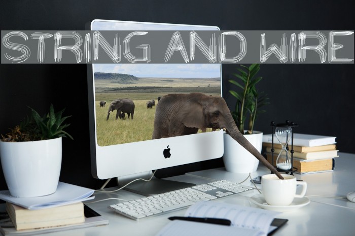 STRING AND WIRE Font examples