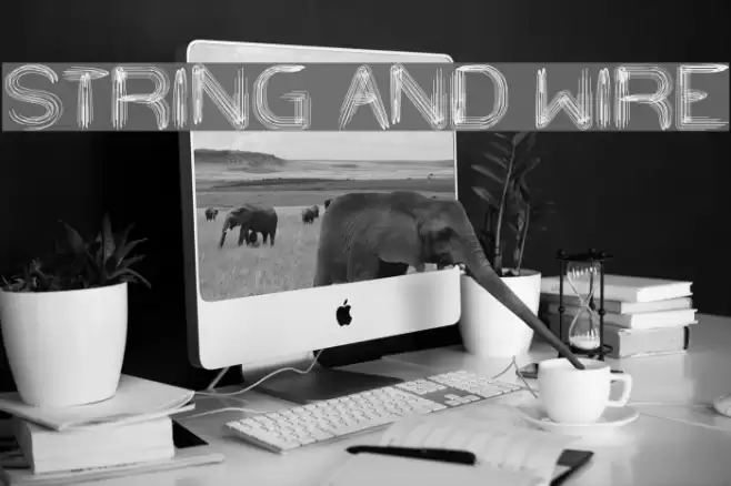 STRING AND WIRE Font examples