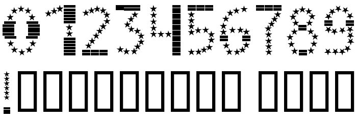 STRIPES & STARS Normal Font OTHER CHARS