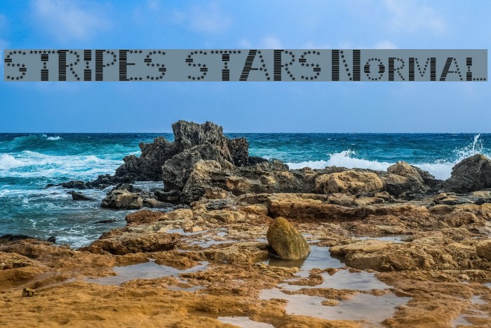 STRIPES & STARS Normal Font examples