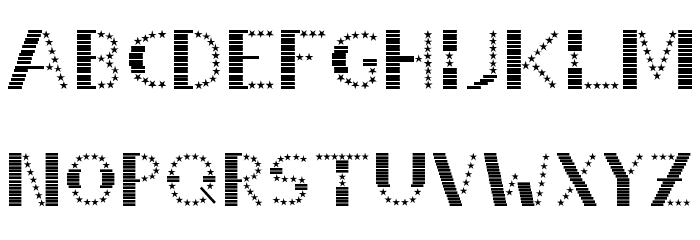 STRIPES & STARS Normal Font LOWERCASE