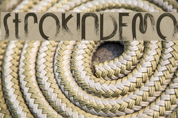 STROKIN-DEMO Font examples