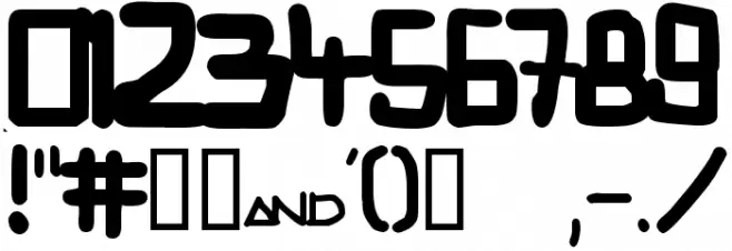 STUCK Font OTHER CHARS