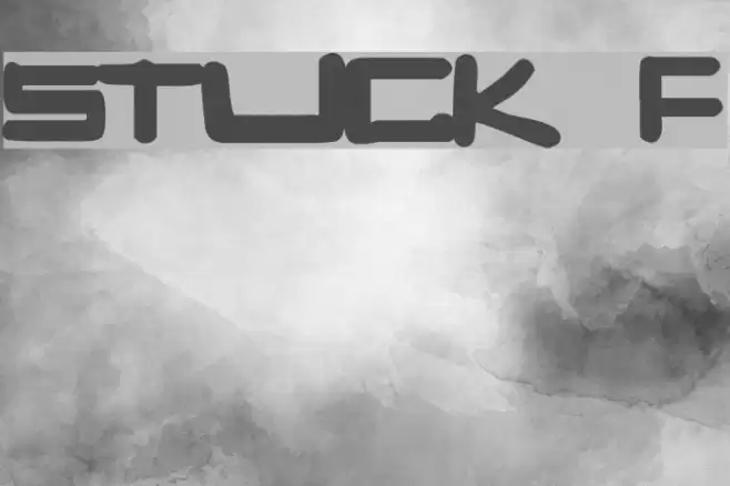 STUCK Font examples