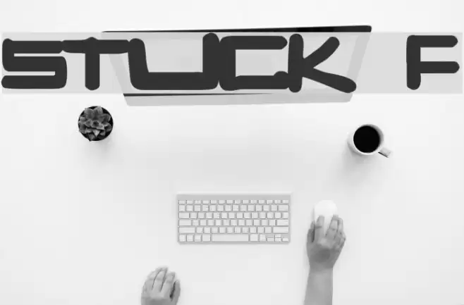 STUCK Font examples