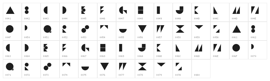 St Bookashade Character Map