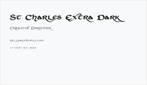 St Charles Extra Dark Business Card