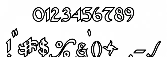 St Charles Hollow Font OTHER CHARS