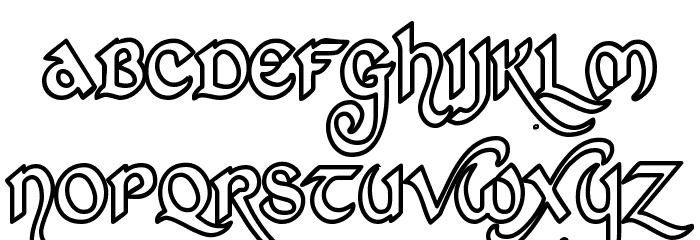 St Charles Hollow Font LOWERCASE