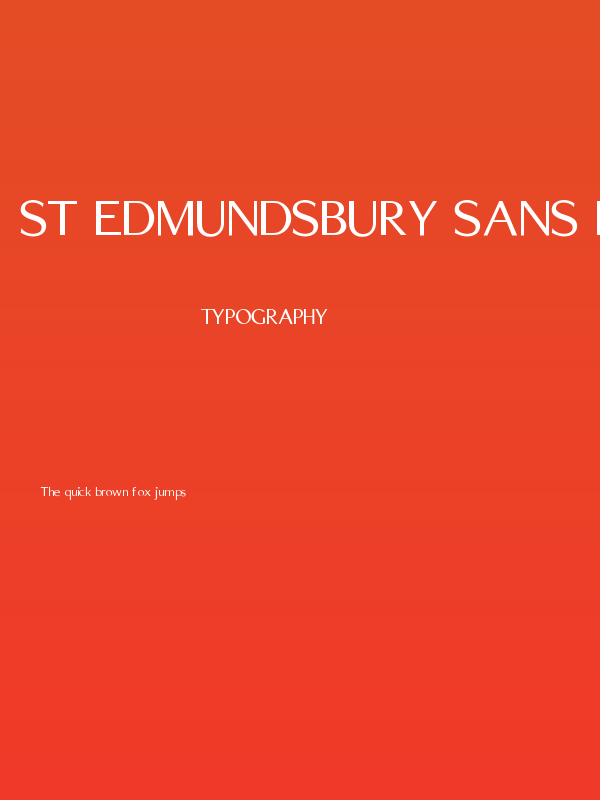 St Edmundsbury Sans Regular Poster