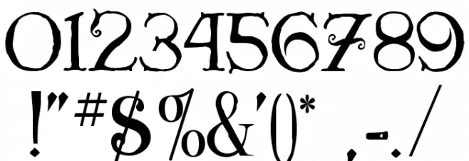 St. Nicholas フォント その他の文字