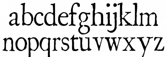 St. Nicholas フォント 小文字
