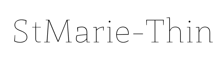StMarie-Thin  免费字体下载