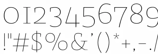 StMarie-Thin Font OTHER CHARS