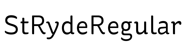 StRydeRegular  免费字体下载