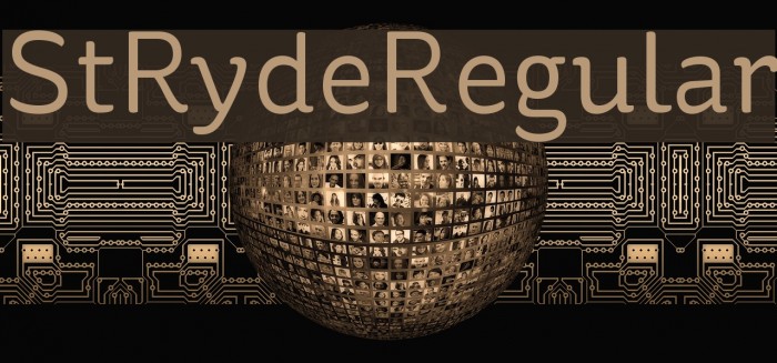StRydeRegular Font examples