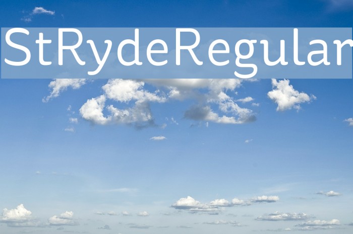StRydeRegular Font examples