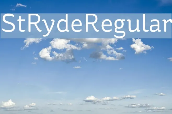 StRydeRegular Example 2