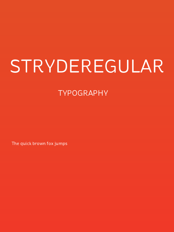 StRydeRegular Poster