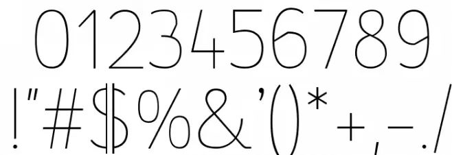 StTransmission-200Thin Font OTHER CHARS