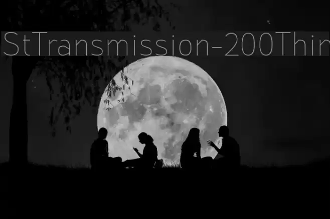 StTransmission-200Thin Font examples
