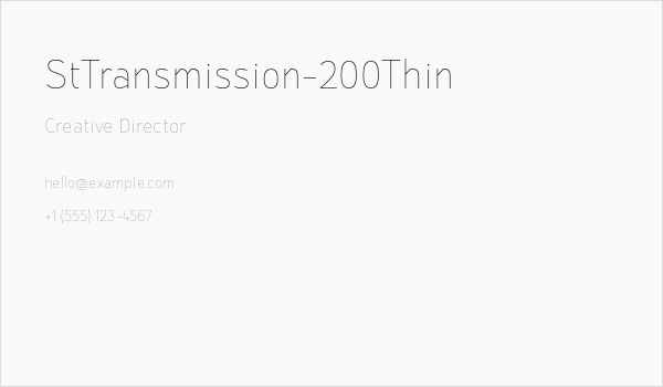 StTransmission-200Thin Business Card