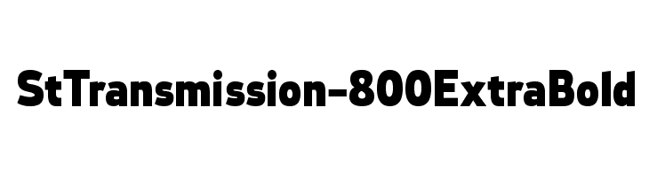 StTransmission-800ExtraBold Fonte