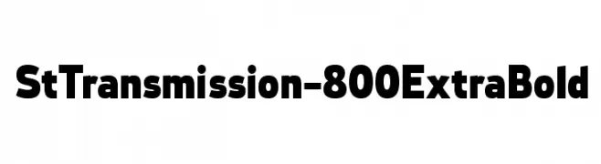 StTransmission-800ExtraBold  नि: शुल्क फ़ॉन्ट्स डाउनलोड