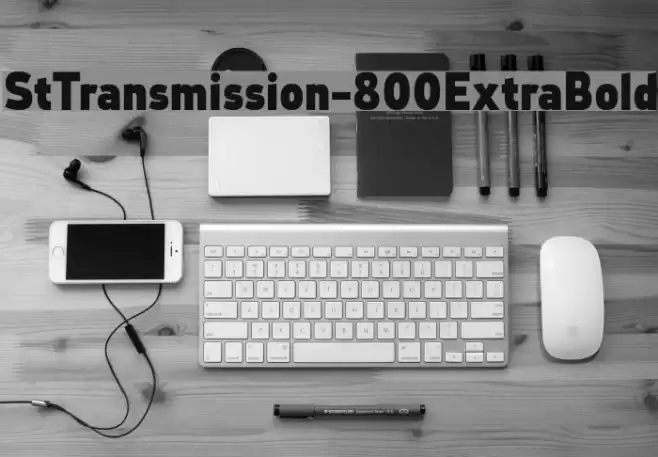 StTransmission-800ExtraBold Fonte examples