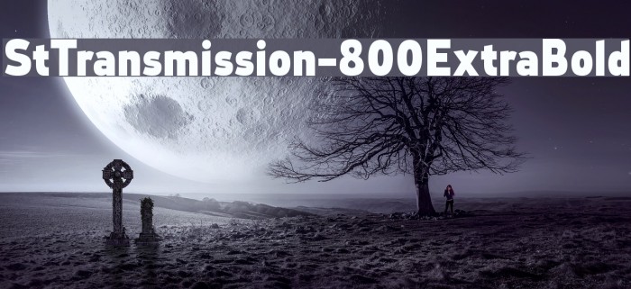 StTransmission-800ExtraBold Fonte examples