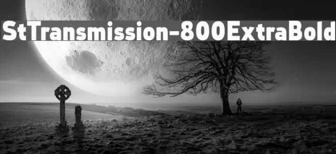 StTransmission-800ExtraBold Fonte examples