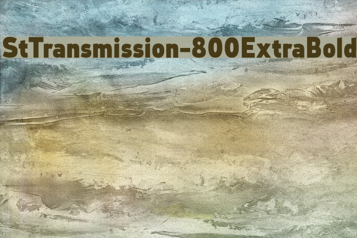 StTransmission-800ExtraBold Fonte examples