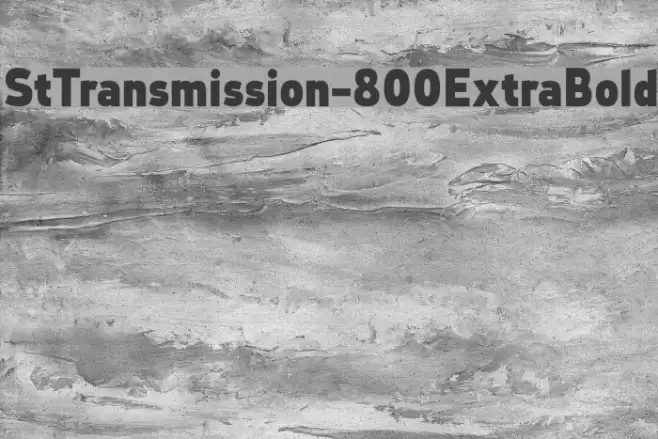 StTransmission-800ExtraBold Fonte examples