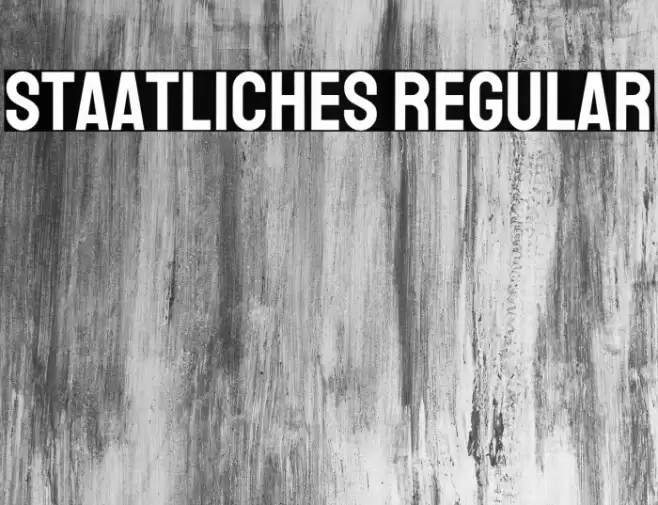 Staatliches Regular Font examples